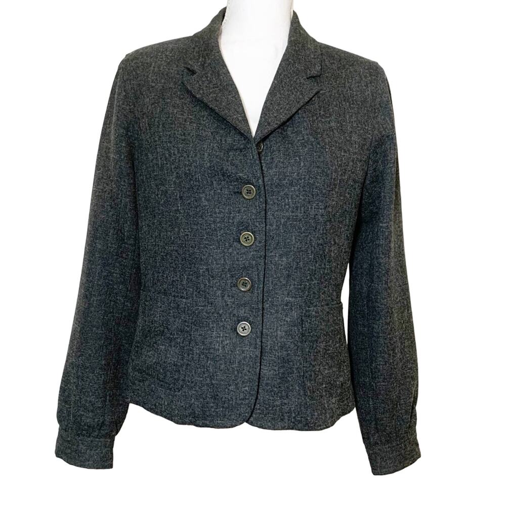 Issac Mizrahi for Target Grey Button Up Blazer 12